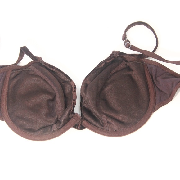 Victoria's Secret Vintage Bra 36D Padded Underwire VS 90s style brown - Picture 6 of 7